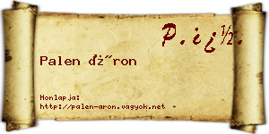 Palen Áron névjegykártya