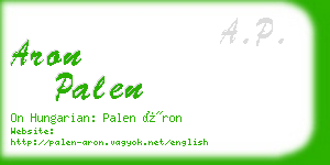 aron palen business card